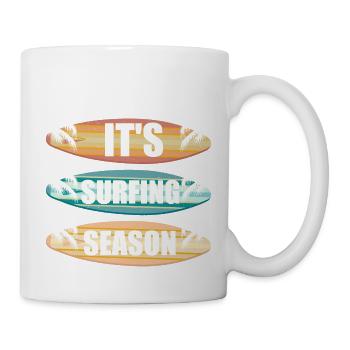 It's Surfing Season Summer Surfer Surfboard - Tasse - Weiß - Rechts
