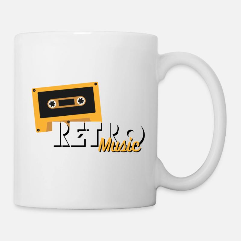 Revivez la nostalgie musicale avec RETRO MUSIC - Mug blanc - blanc