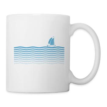 Vacances en bateau - Mug blanc - blanc - Droite