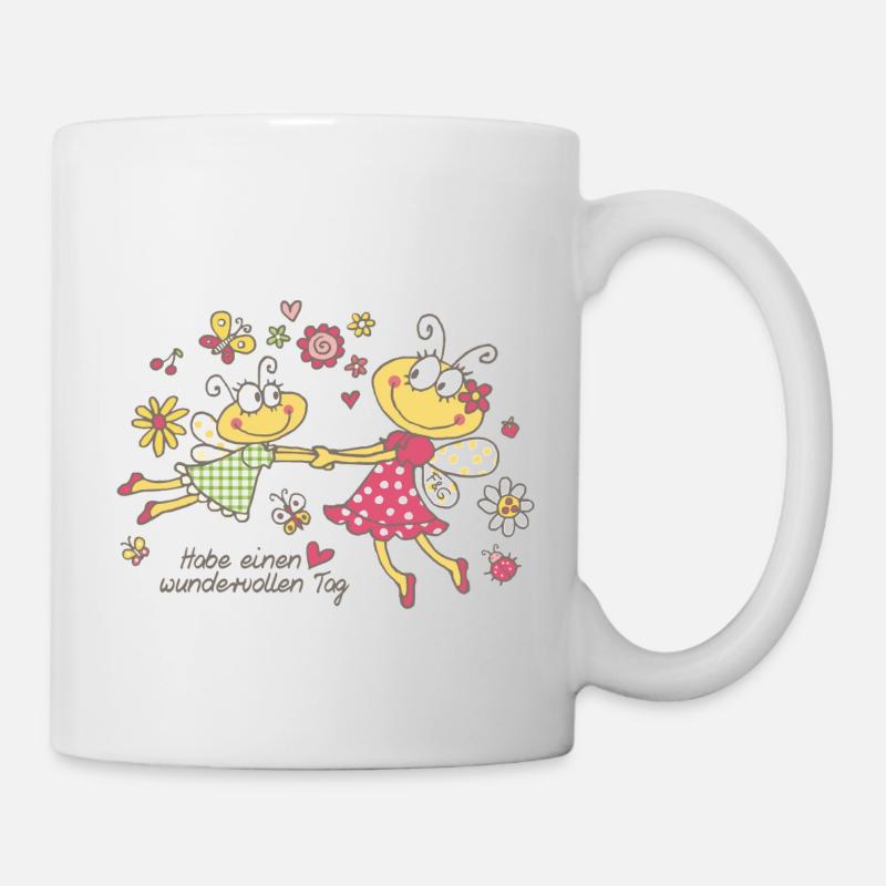 Schmetterlingstanz - Tasse - Weiß