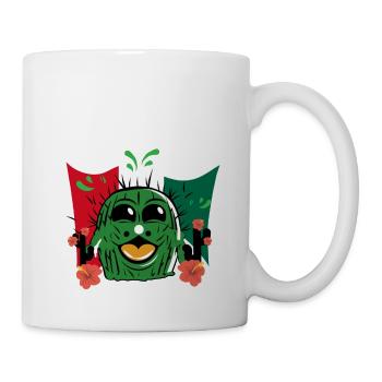 Cactus drôle avec drapeau du Mexique - Mug blanc - blanc - Droite