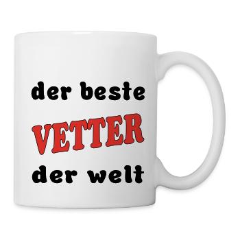 Der beste VETTER COUSIN der welt - Mug blanc - blanc - Droite