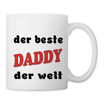 Der beste DADDY PAPA der welt - Mug blanc - blanc - Droite