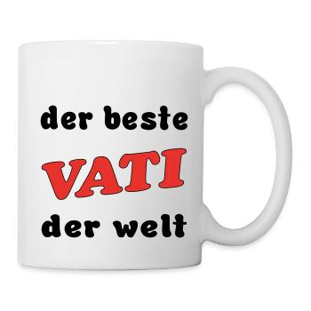 Der beste VATI PAPA der welt - Mug blanc - blanc - Droite