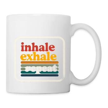 Inspirez Expirez Répétez 9 - Mug blanc - blanc - Droite