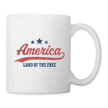 Amerika Land der Freiheit - Tasse - Weiß - Rechts