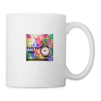 I put the 'pro' in Procrastination. Spaß - Tasse - Weiß - Rechts