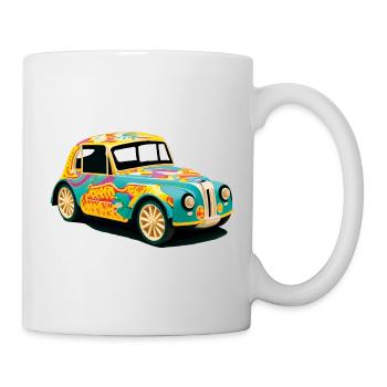Vieille voiture abstraite - Mug blanc - blanc - Droite