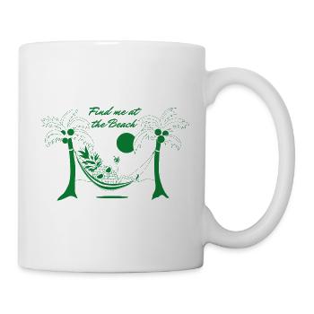 Find me at the beach - Green - Tasse - Weiß - Rechts