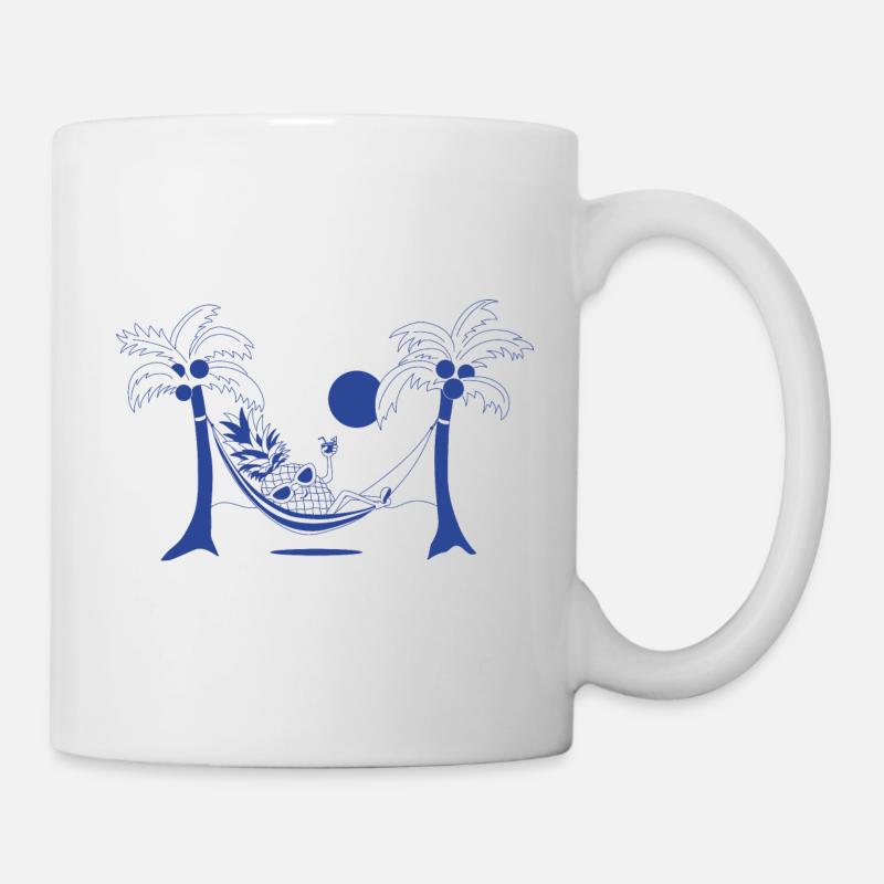 At the beach - Blue - Tasse - Weiß