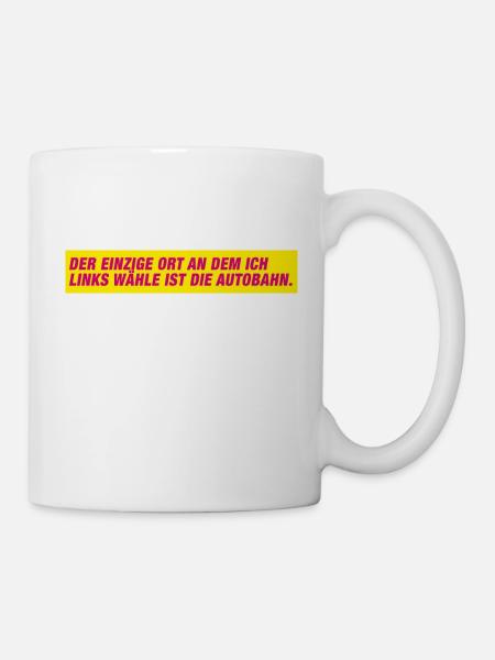 Links wählen Autobahn - Tasse - Weiß