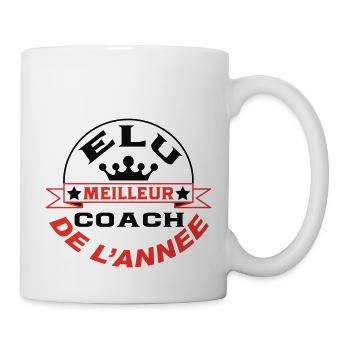 Elu meilleur COACH de l'année - Mug blanc - blanc - Droite
