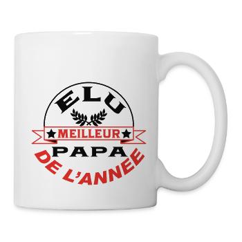 Elu meilleur papa de l'année - Mug blanc - blanc - Droite