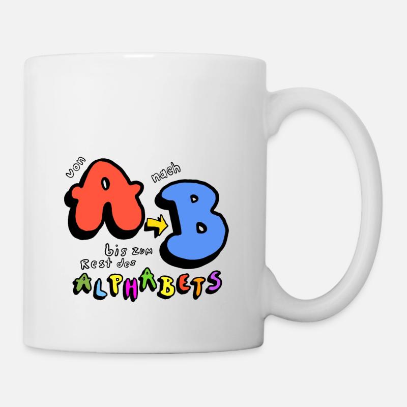 Von A nach B - Tasse - Weiß