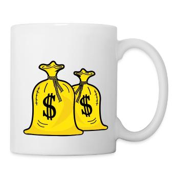 Money bags - Mug - white - Right