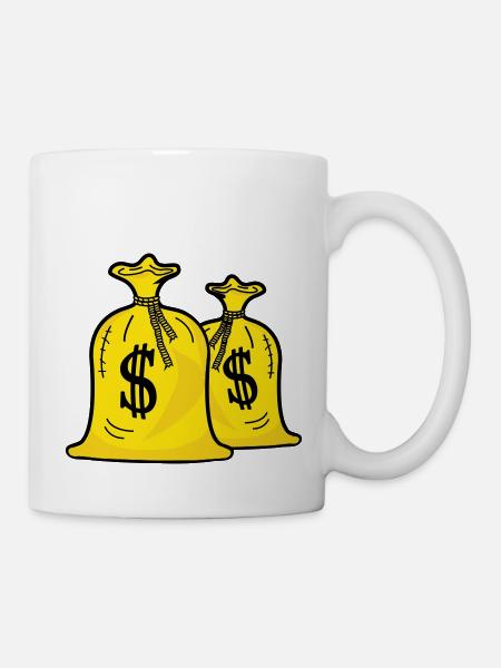 geldsäcke - Tasse - Weiß