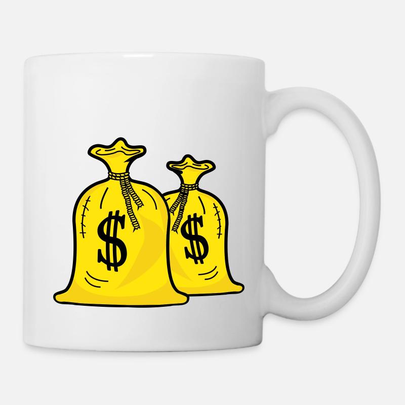 geldsäcke - Tasse - Weiß