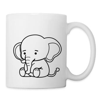cute elephant - Tasse - Weiß - Rechts