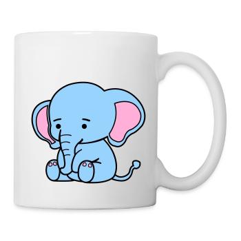 cute elephant - Tasse - Weiß - Rechts