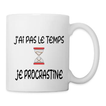 temps qui passe procrastination motivation - Mug blanc - blanc - Droite