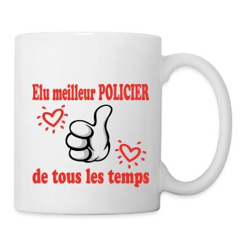 VOTED BEST POLICE OFFICER OF ALL TIME - Mug - white - Right