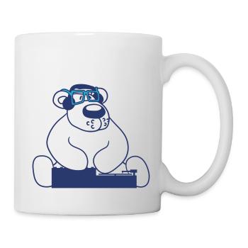 drôle DJ ours polaire mixeur Cool fête musique ours - Mug blanc - blanc - Droite