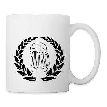 bier wappen 01 - Tasse - Weiß - Rechts