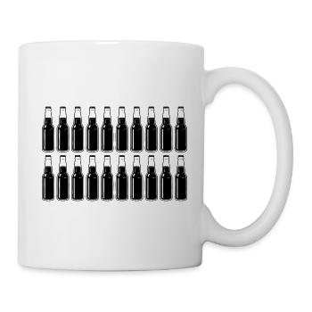 20 Bierflaschen - Bier - 20 Jahre - 20. Geburtstag - Tasse - Weiß - Rechts