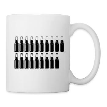 19 Bierflaschen - Bier - 19 Jahre - 19. Geburtstag - Tasse - Weiß - Rechts