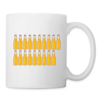 19 Bierflaschen - Bier - 19 Jahre - 19. Geburtstag - Tasse - Weiß - Rechts