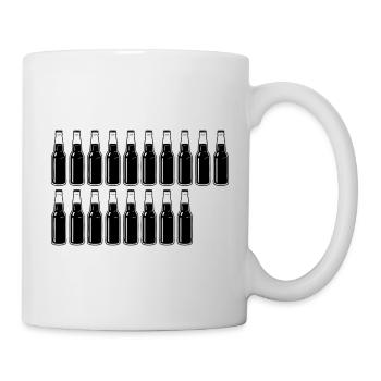 18 Bierflaschen - Bier - 18 Jahre - 18. Geburtstag - Tasse - Weiß - Rechts