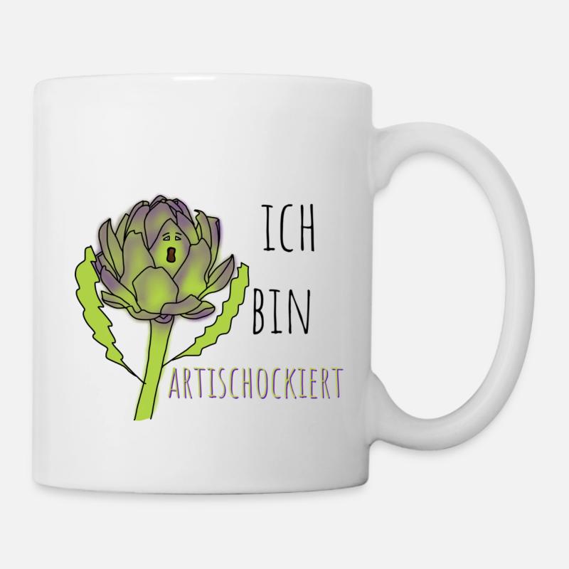 Schockierte Artischocke - Tasse - Weiß