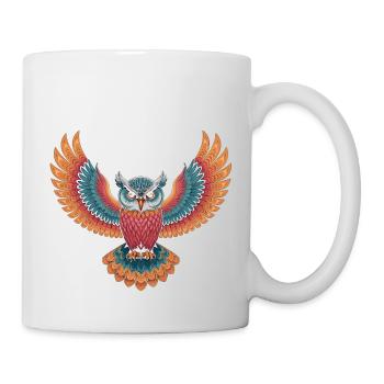 Hibou - Mug blanc - blanc - Droite