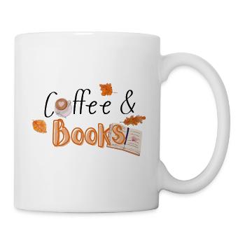 Coffee & Books - Tasse - Weiß - Rechts