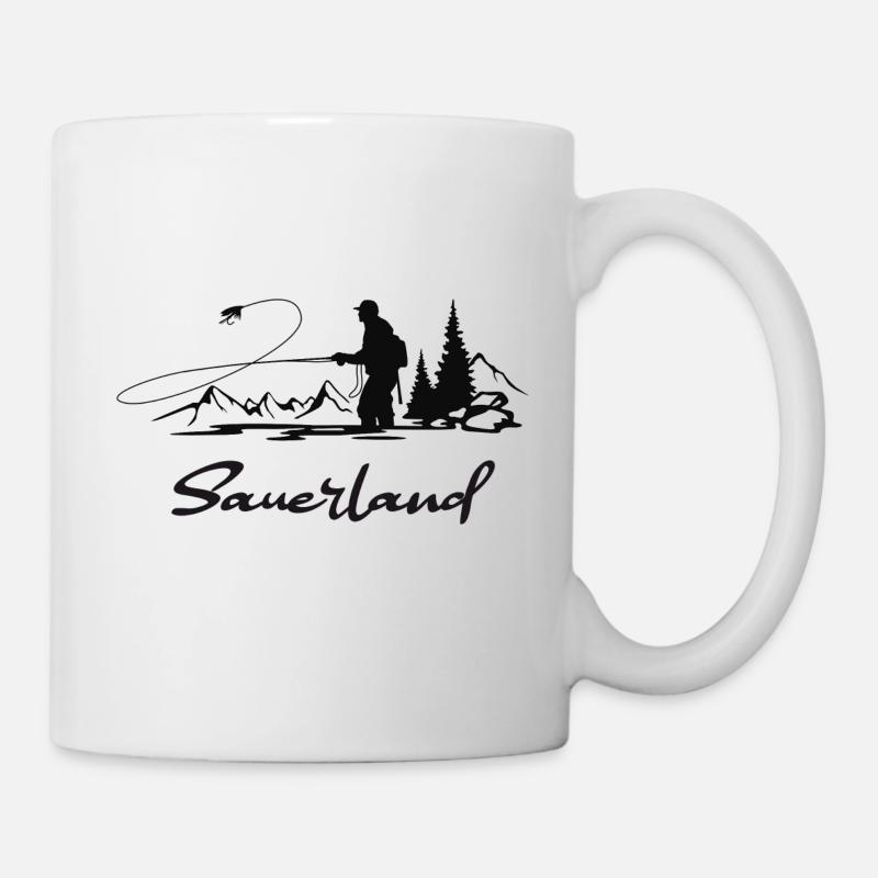 Pêche à la mouche dans le Sauerland - Mug blanc - blanc