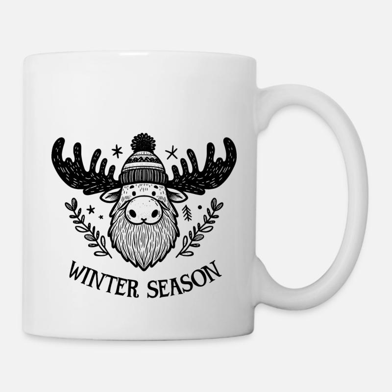 Elch "Winter Season" - Tasse - Weiß