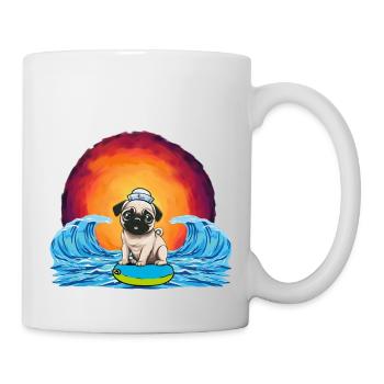 Carlin Chien Chiens Marin Marin Maritime Enfants - Mug blanc - blanc - Droite