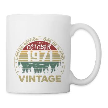 Anniversaire Millésime Fabriqué en Octobre 1971 - Mug blanc - blanc - Droite