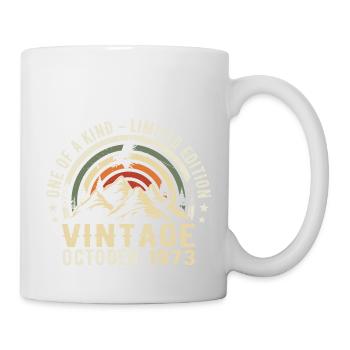 Anniversaire Octobre 1973 - Born in October 1973 - Mug blanc - blanc - Droite