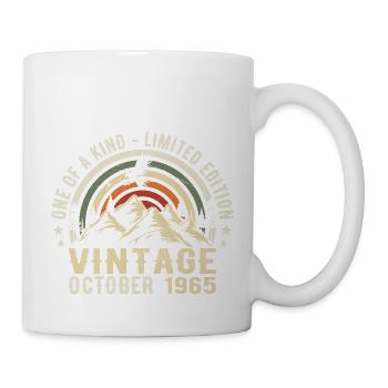 Jubiläum octobre 1965 - geboren im Oktober 1965 - Tasse - Weiß - Rechts