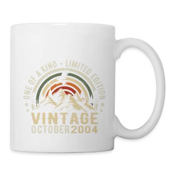 Anniversaire Octobre 2004 - Born in October 2004 - Mug blanc - blanc - Droite