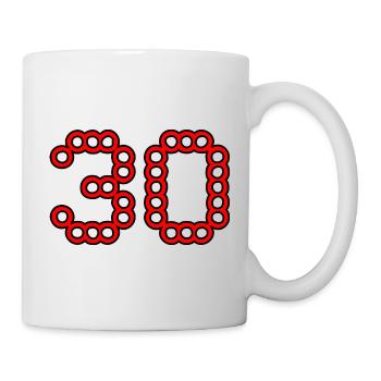 30. 30 YEARS. 30th ANNIVERSARY. 30 YEARS ANNIVERSARY. - Mug - white - Right
