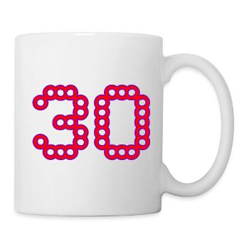30. 30 YEARS. 30th ANNIVERSARY. 30 YEARS ANNIVERSARY. - Mug - white - Right