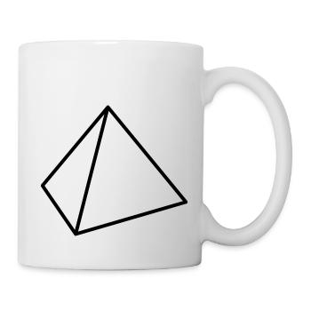 tétraèdre noir - Mug blanc - blanc - Droite