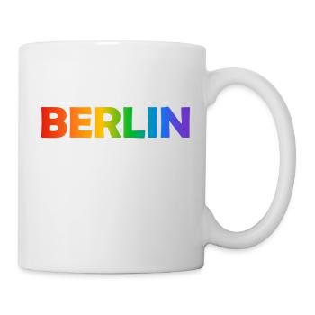 Berliner Regenbogen Text - Tasse - Weiß - Rechts