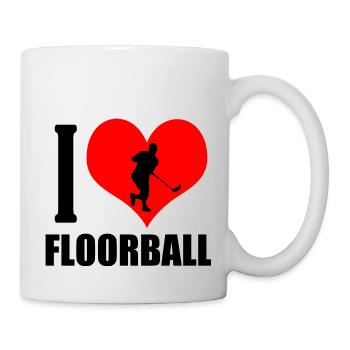 Floorball Ballsport Innebandy Unihockey - Tasse - Weiß - Rechts