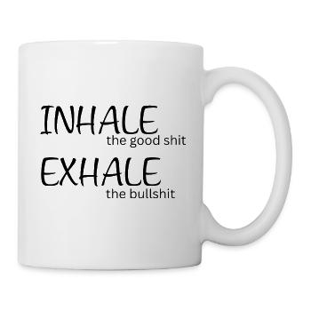 Inspirez le bon, expirez le mauvais - Mug blanc - blanc - Droite