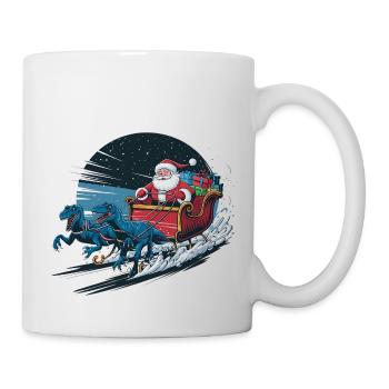 Santa Claus riding a sleigh - Mug - white - Right
