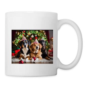 Chiens de Noël - Mug blanc - blanc - Droite