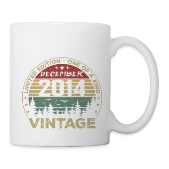 Cadeau D'anniversaire Décembre 2014 Vintage Rétro - Mug blanc - blanc - Droite